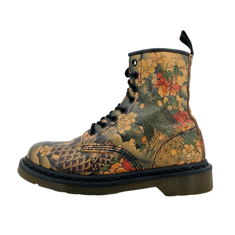 Dr. Martens x Evisu Wagara 1460 Tattoo Sleeve Japanese Koi Fish Boots Size US 7 - Picture 5 of 15